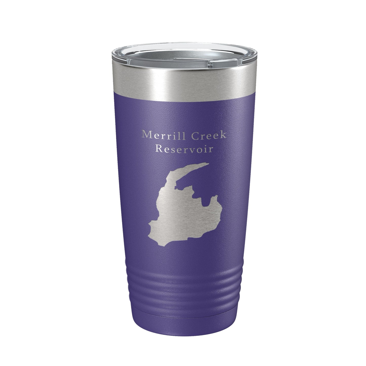 Merrill Creek Reservoir Tumbler Lake Map Travel Mug Insulated Laser Engraved Coffee Cup New Jersey 20 oz-15