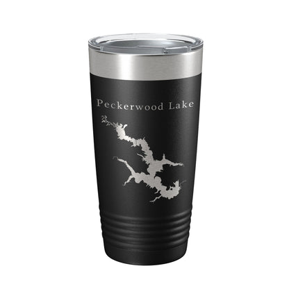 Peckerwood Lake Map Tumbler Travel Mug Insulated Laser Engraved Coffee Cup Hartz Reservoir Arkansas 20 oz-5