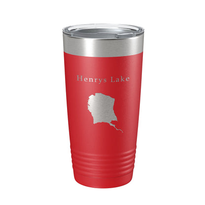 Henrys Lake Map Tumbler Travel Mug Insulated Laser Engraved Coffee Cup Idaho 20 oz-10