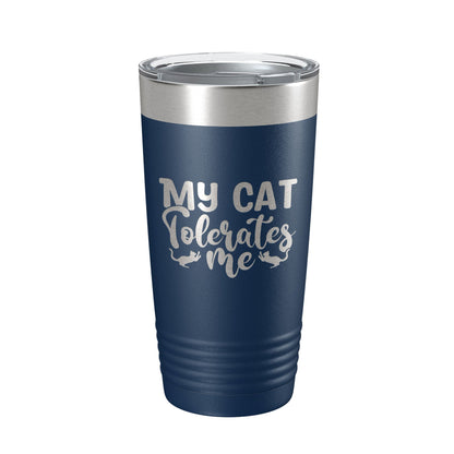 My Cat Tolerates Me Tumbler Travel Mug Funny Cat Lover Gift Insulated Laser Engraved Coffee Cup 20 oz-8