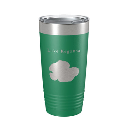 Lake Kegonsa Map Tumbler Travel Mug Insulated Laser Engraved Coffee Cup Wisconsin 20 oz-9