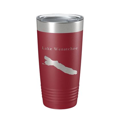 Lake Wenatchee Map Tumbler Travel Mug Insulated Laser Engraved Coffee Cup Washington 20 oz-18