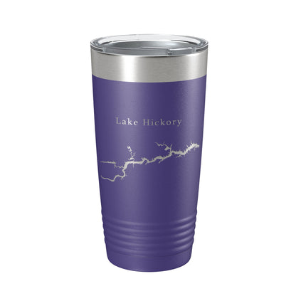 Lake Hickory Map Tumbler Travel Mug Insulated Laser Engraved Coffee Cup North Carolina 20 oz-15