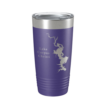 Lake Corpus Christi Map Tumbler Travel Mug Insulated Laser Engraved Coffee Cup Texas 20 oz-15