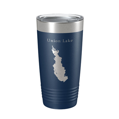 Union Lake Map Tumbler Travel Mug Insulated Laser Engraved Coffee Cup New Jersey 20 oz-2