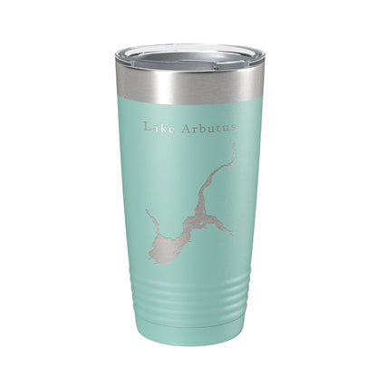Lake Arbutus Map Tumbler Travel Mug Insulated Laser Engraved Coffee Cup Wisconsin 20 oz-12