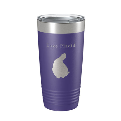 Lake Placid Map Tumbler Travel Mug Insulated Laser Engraved Coffee Cup Florida 20 oz-15