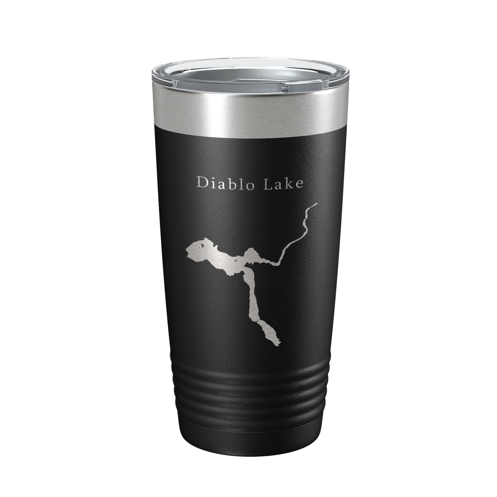 Diablo Lake Map Tumbler Travel Mug Insulated Laser Engraved Coffee Cup Washington 20 oz-0