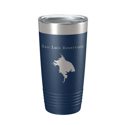 San Luis Reservoir Tumbler Lake Map Travel Mug Insulated Laser Engraved Coffee Cup California 20 oz-8
