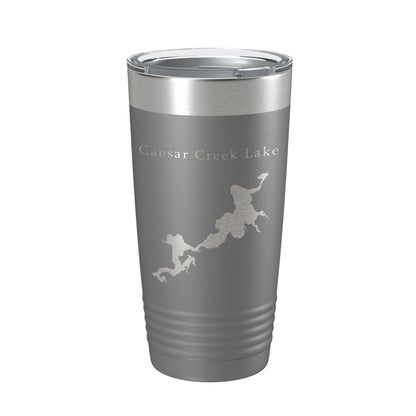 Caesar Creek Lake Map Tumbler Travel Mug Insulated Laser Engraved Coffee Cup Ohio 20 oz-16