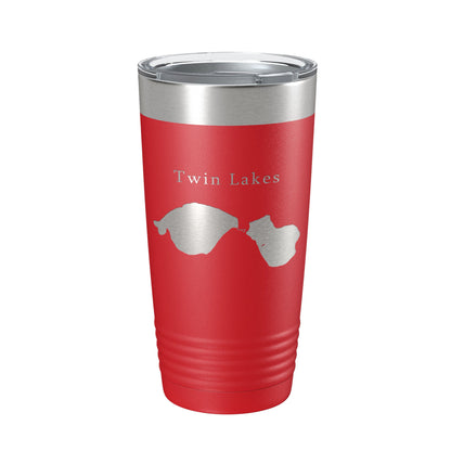 Twin Lakes Map Tumbler Travel Mug Insulated Laser Engraved Coffee Cup Lewiston Montmorency County Michigan 20 oz-10