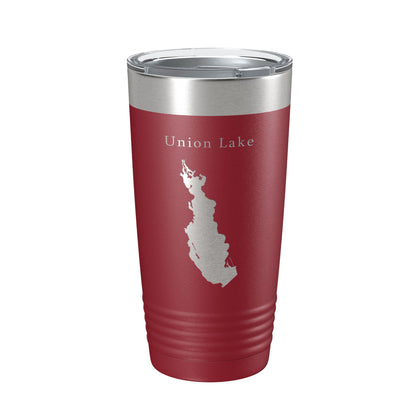 Union Lake Map Tumbler Travel Mug Insulated Laser Engraved Coffee Cup New Jersey 20 oz-18