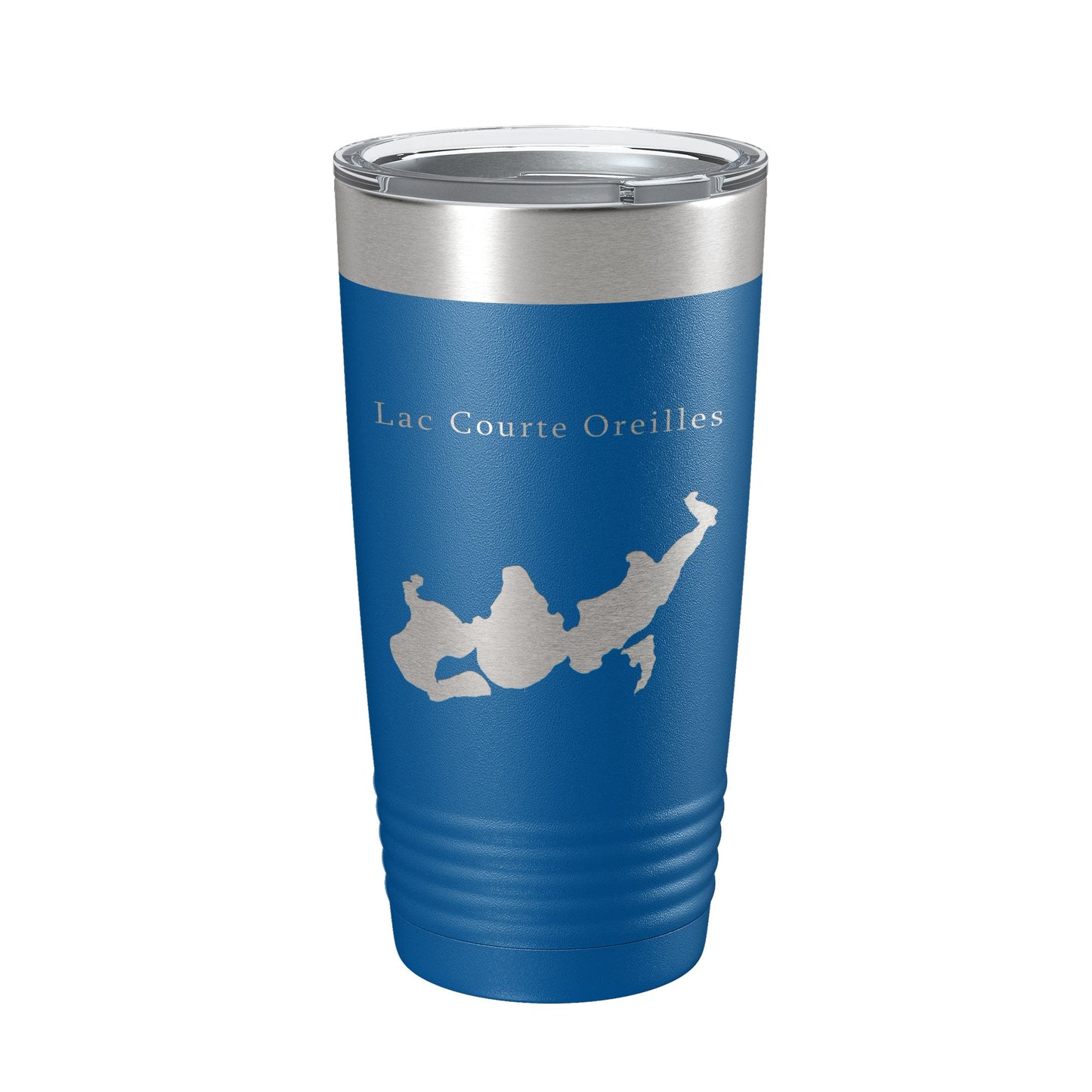 Lac Courte Oreilles Tumbler Lake Map Travel Mug Insulated Laser Engraved Coffee Cup Wisconsin 20 oz-6