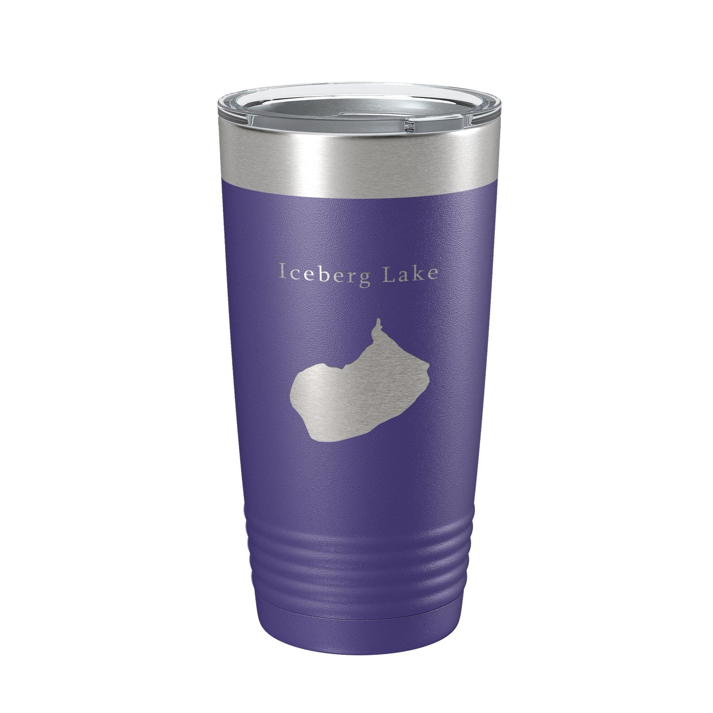 Iceberg Lake Map Tumbler Travel Mug Insulated Laser Engraved Coffee Cup Montana 20 oz-15