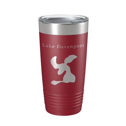 Lake Davenport Map Tumbler Travel Mug Insulated Laser Engraved Coffee Cup Florida 20 oz-18