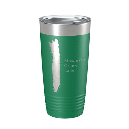Mosquito Creek Lake Map Tumbler Travel Mug Insulated Laser Engraved Coffee Cup Ohio 20 oz-9
