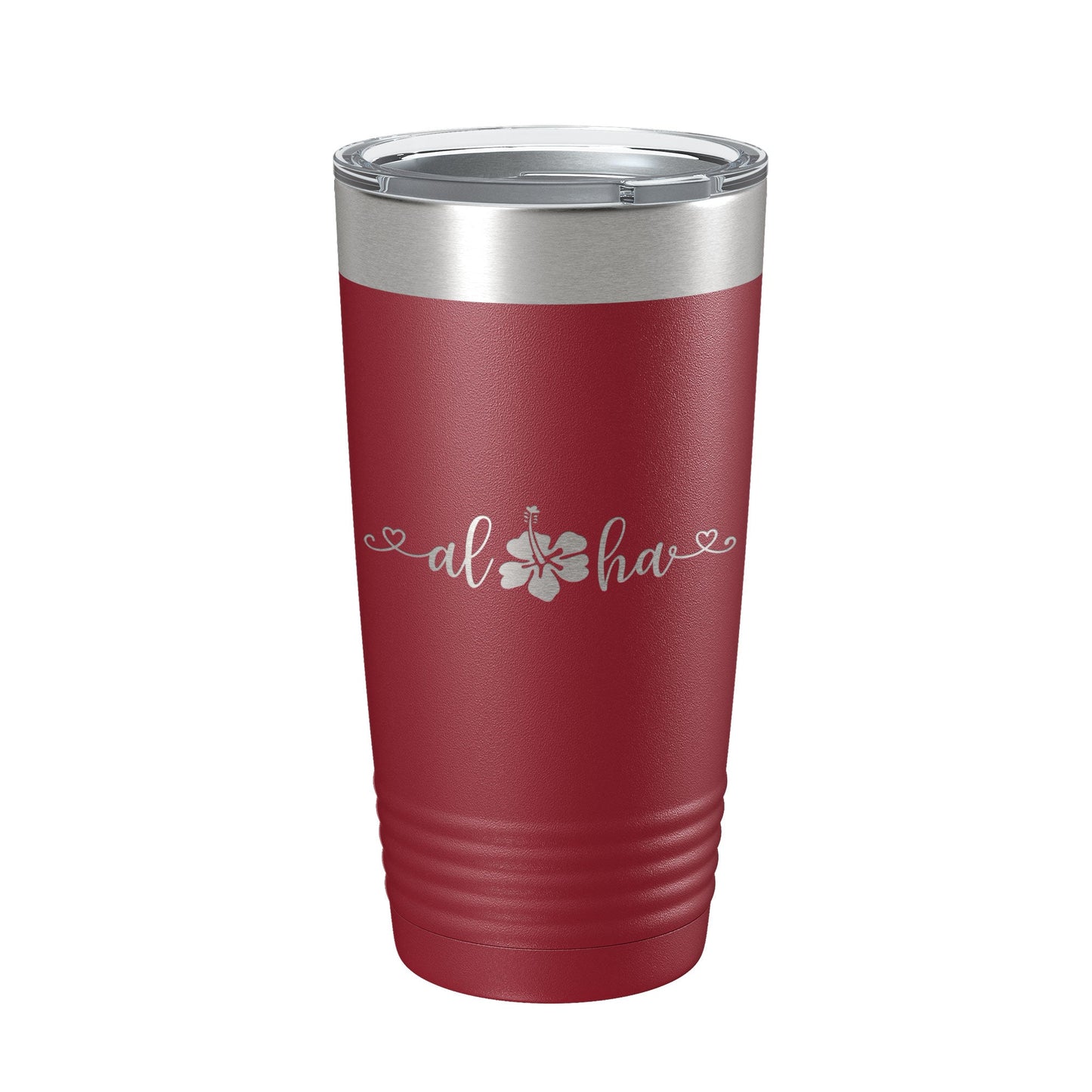 Aloha Hibiscus Tumbler Flower Travel Mug Cute Insulated Laser Engraved Coffee Cup Hawaii 20 oz-18