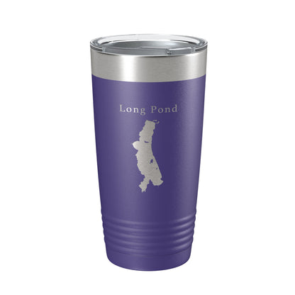 Long Pond Tumbler Lake Map Travel Mug Insulated Laser Engraved Coffee Cup Massachusetts 20 oz-15
