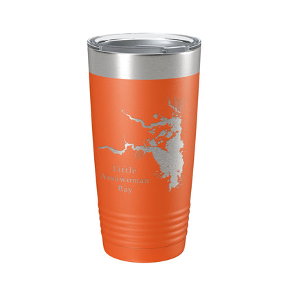 Little Assawoman Bay Tumbler Lake Map Travel Mug Insulated Laser Engraved Coffee Cup Delaware 20 oz-17