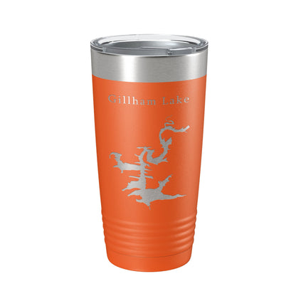 Gillham Lake Map Tumbler Travel Mug Insulated Laser Engraved Coffee Cup Arkansas 20 oz-17