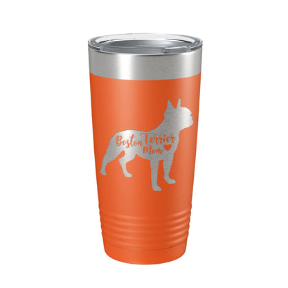 Boston Terrier Mom Tumbler Dog Travel Mug Gift Insulated Laser Engraved Coffee Cup 20 oz-4