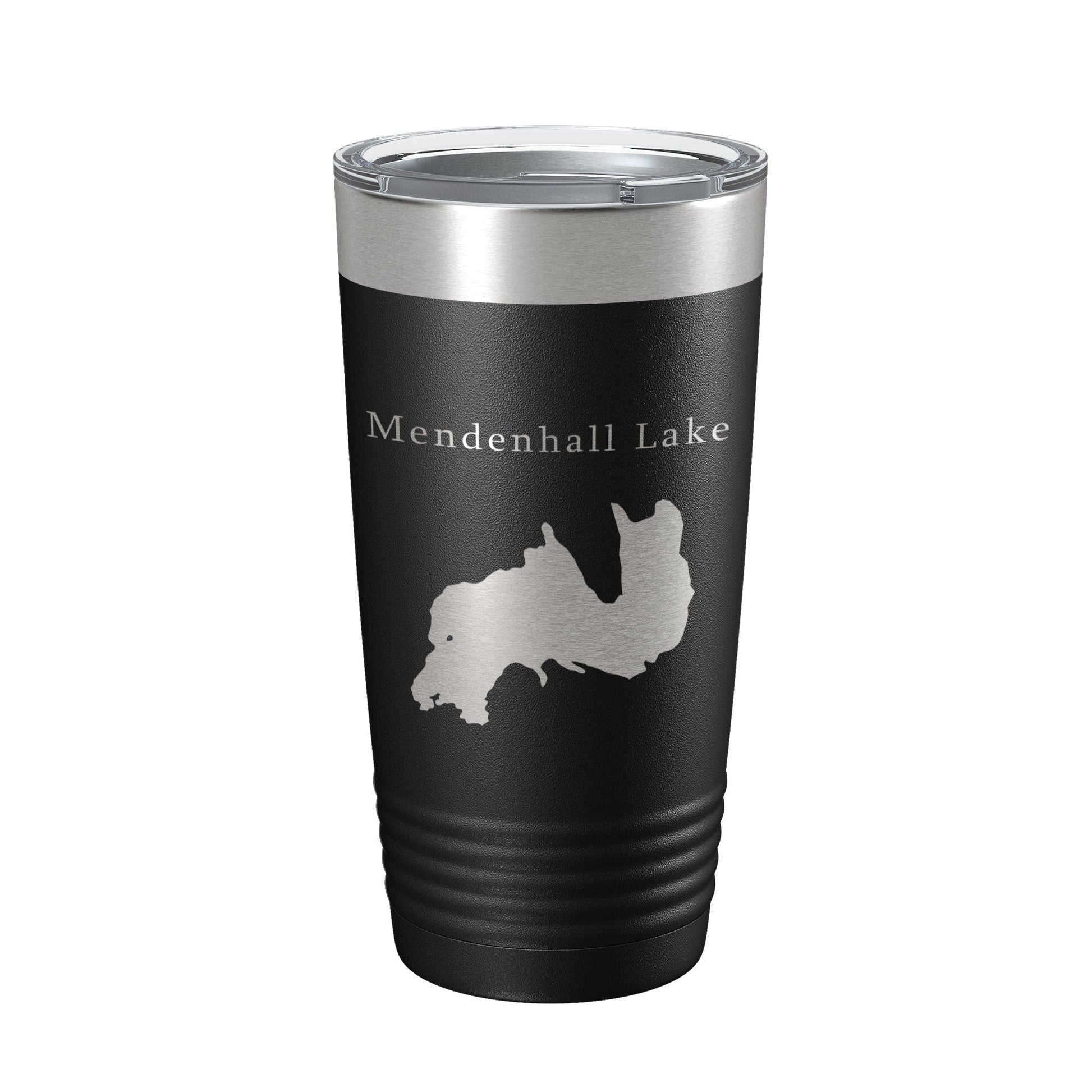 Mendenhall Lake Map Tumbler Travel Mug Insulated Laser Engraved Coffee Cup Alaska 20 oz-0