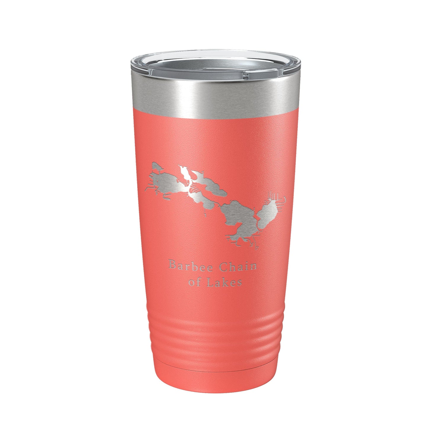 Barbee Chain of Lakes Map Tumbler Travel Mug Insulated Laser Engraved Coffee Cup Indiana 20 oz-20