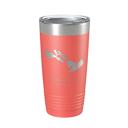 Barbee Chain of Lakes Map Tumbler Travel Mug Insulated Laser Engraved Coffee Cup Indiana 20 oz-20