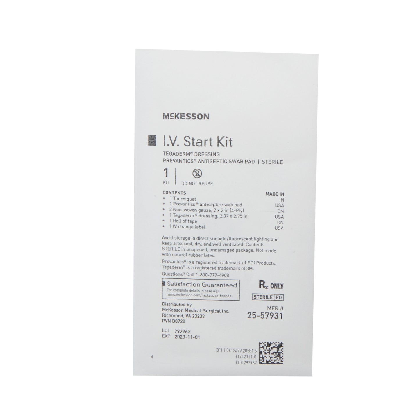 IV Start Kit McKesson Sterile