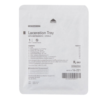 Laceration Tray McKesson Sterile