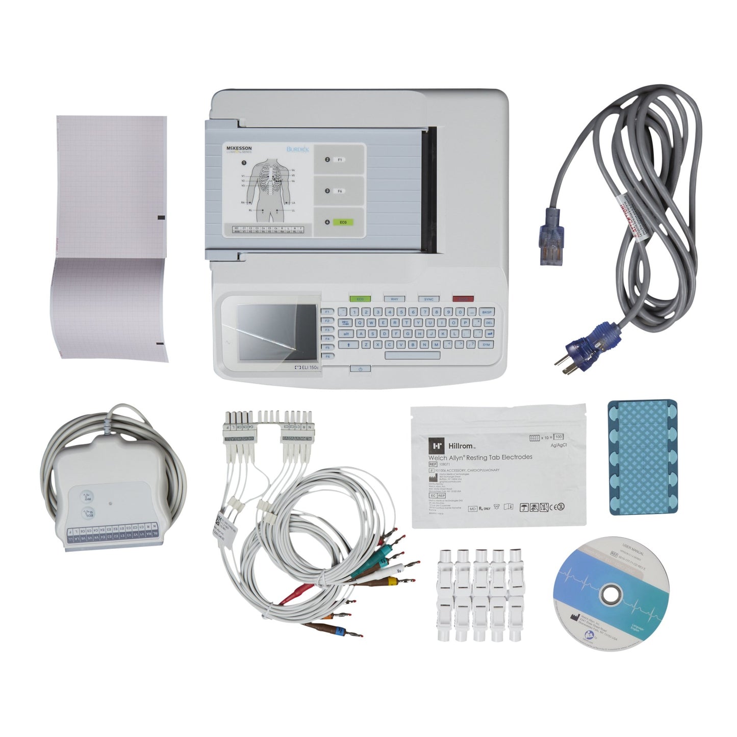 Electrocardiograph McKesson LUMEON™ and Burdick AC Power / Battery Operated LCD Display Resting
