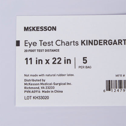 Preschool Eye Test Chart McKesson 20 Foot Distance Acuity Test