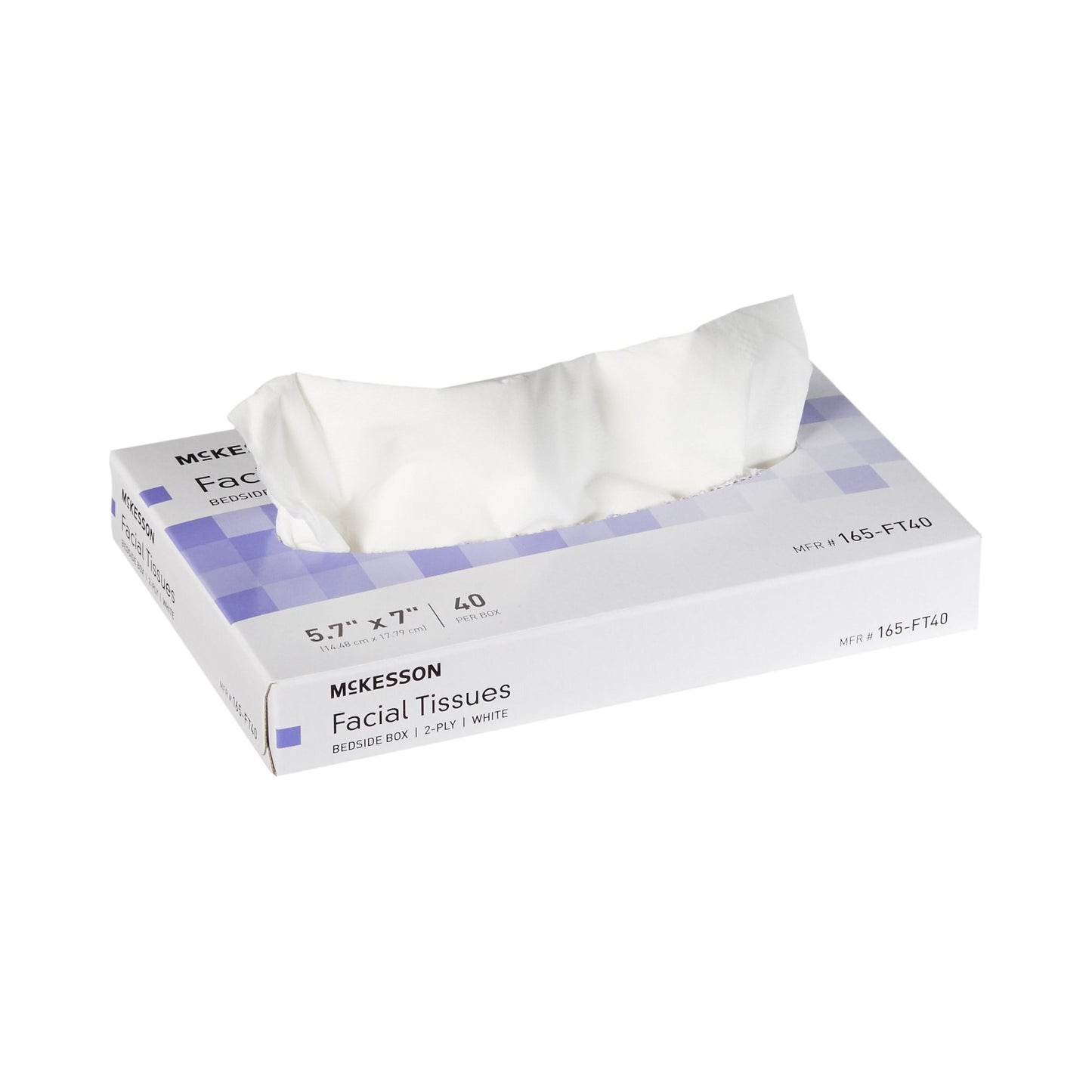 Facial Tissue McKesson White 5-7/10 X 7 Inch 40 Count
