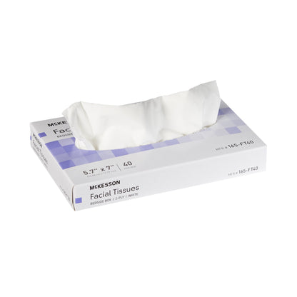 Facial Tissue McKesson White 5-7/10 X 7 Inch 40 Count
