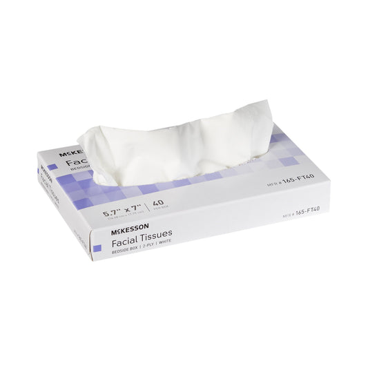Facial Tissue McKesson White 5-7/10 X 7 Inch 40 Count