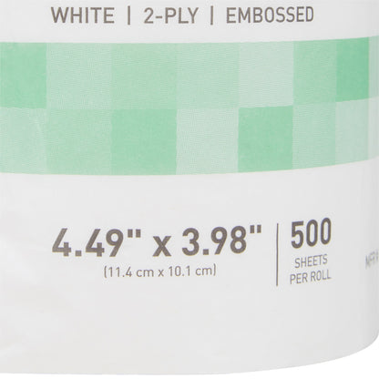 Toilet Tissue McKesson Premium White 2-Ply Standard Size Cored Roll 500 Sheets 4 X 4-1/2 Inch