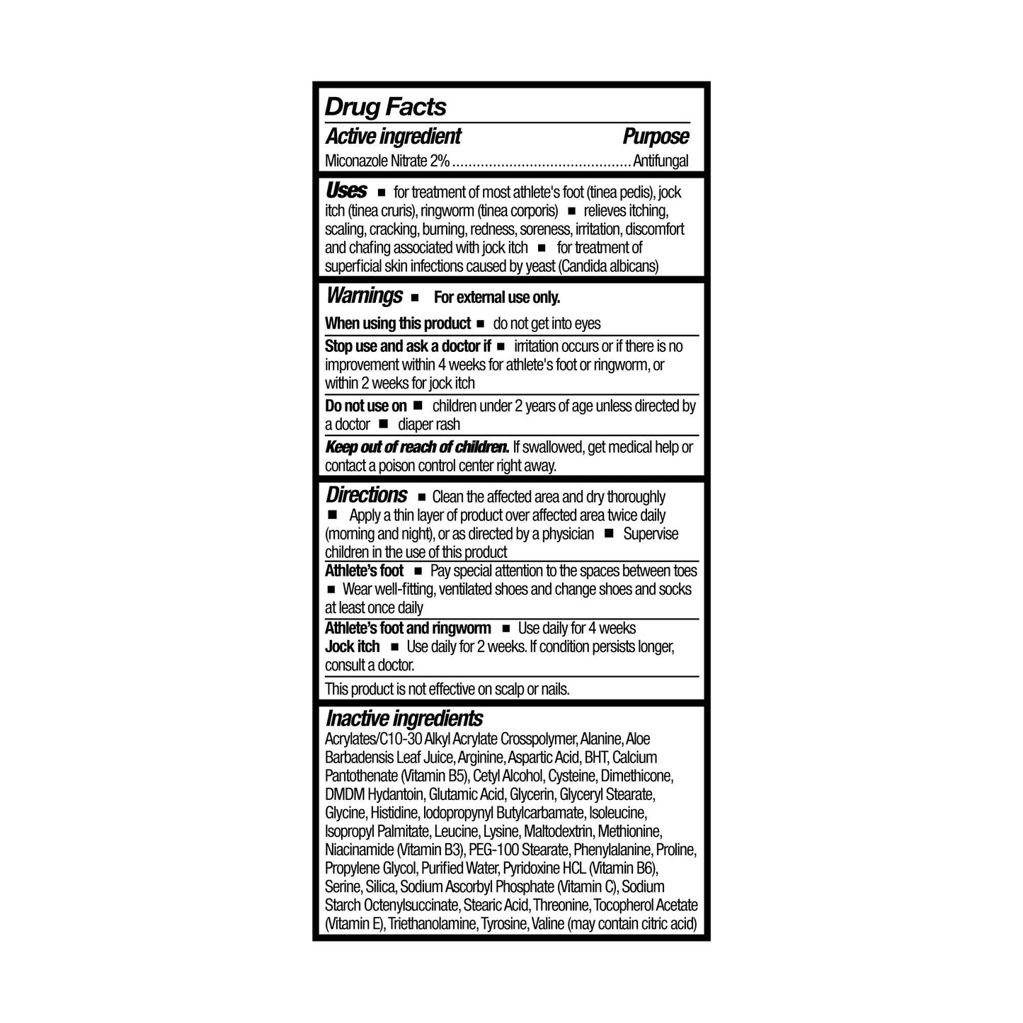 Antifungal Thera® 2% Strength Cream 4 oz. Tube