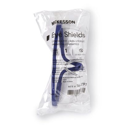 Eye Shield McKesson Brand Side Shield Clear Tint Blue / Clear Frame Over Ear One Size Fits Most