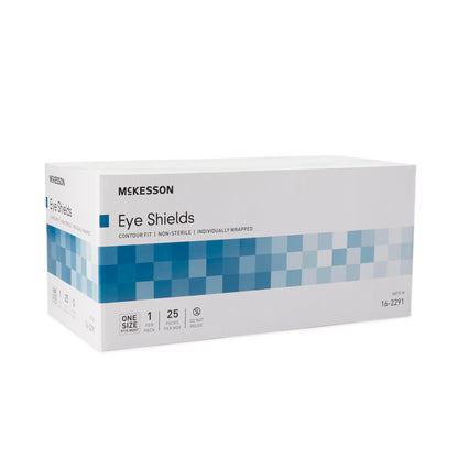 Eye Shield McKesson Brand Side Shield Clear Tint Blue / Clear Frame Over Ear One Size Fits Most