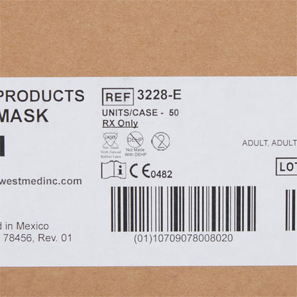 NonRebreather Oxygen Mask McKesson Elongated Style Adult One Size Fits Most Adjustable Head Strap