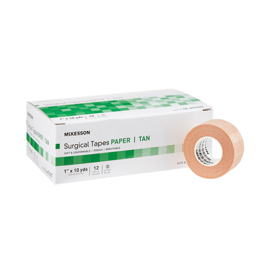 Medical Tape McKesson Tan 1 Inch X 10 Yard Paper NonSterile