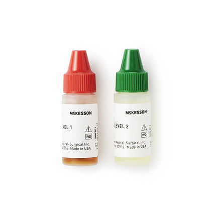 Urine Chemistry Control Set McKesson Consult™ Analyte Testing Positive Level / Negative Level 5 Level 1 (Abnormal) 5 mL Bottles, 5 Level 2 (Normal with hCG) 5 mL Bottles