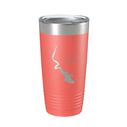 Harris Lake Map Tumbler Travel Mug Insulated Laser Engraved Coffee Cup Alabama 20 oz-20