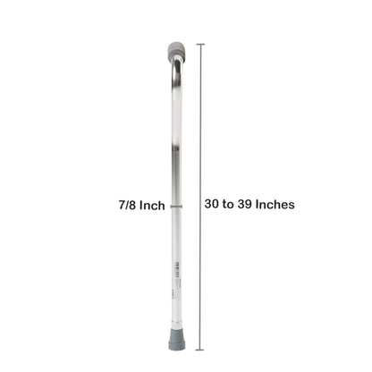 Offset Cane McKesson Aluminum 30 to 39 Inch Height Silver