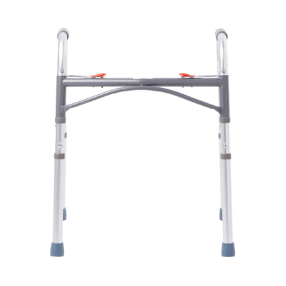 Dual Release Folding Walker Adjustable Height McKesson Aluminum Frame 350 lbs. Weight Capacity 25 to 32 Inch Height