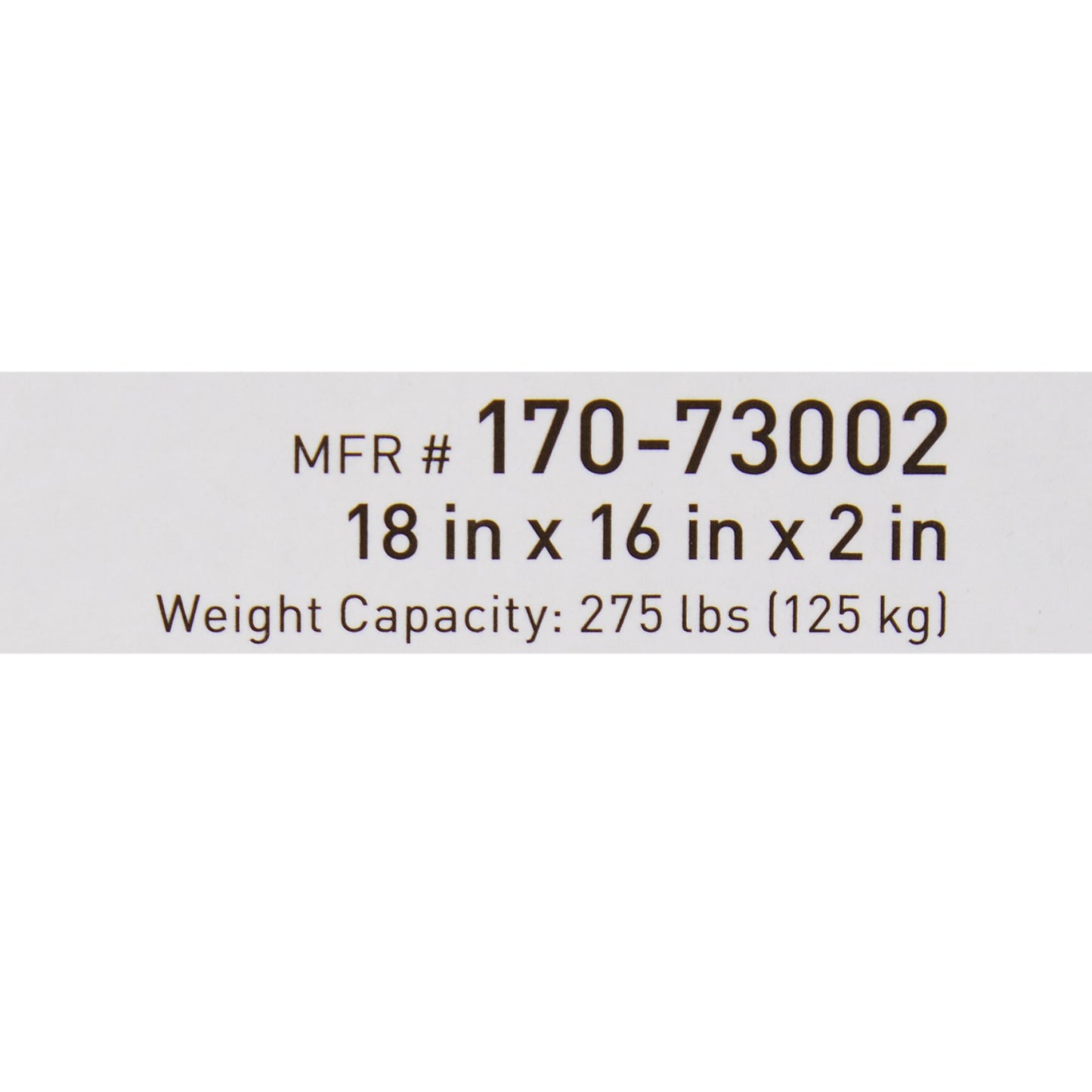 Seat Cushion McKesson 18 W X 16 L X 2 D Inch Foam / Gel