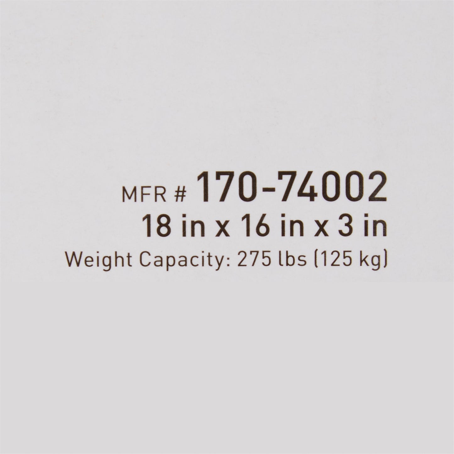 Seat Cushion McKesson 18 W X 16 L X 3 D Inch Foam / Gel