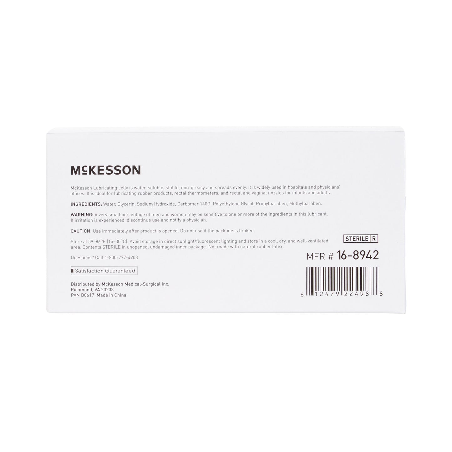 Lubricating Jelly McKesson 3 Gram Individual Packet Sterile