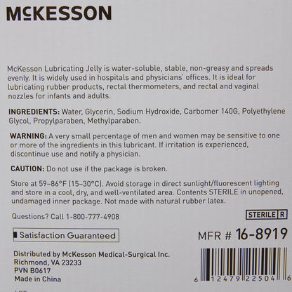 Lubricating Jelly McKesson 4 oz. Tube Sterile