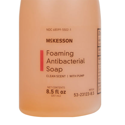 Antibacterial Soap McKesson Foaming 8.5 oz. Pump Bottle Clean Scent